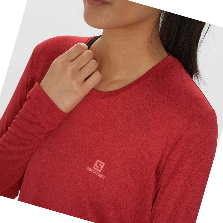 Camiseta Salomon AGILE Mujer Rojos | MX 2562SGL